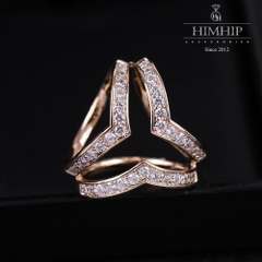Cài Khăn 3 Chấu HimHip Size To Chữ T Sang Trọng HKCC Đính Phale 2x2.3cm