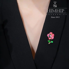 Trâm, Ghim Cài Áo Nhỏ HimHip Hoa Hồng Đáng Yêu HKCC Đính Phale 2*3cm