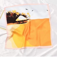 Set quà tặng khăn lụa vuông khổ 53 kèm cài khăn (không kèm cài áo) - 119
