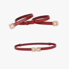 Dây Lưng HimHip Da Thật Khóa Vuông Họa Tiết Cổ Điển 1.3x51-93cm