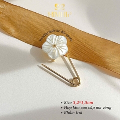 [Thiết kế] Trâm, Ghim Cài Áo Kim Băng HimHip HKCC Thanh Mận Hoa 3x1.5cm