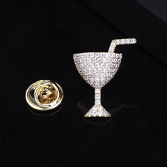 Pin Cài Áo HimHip Ly Rượu Thanh Lịch HKCC Đính Phale 1.8x2.3cm