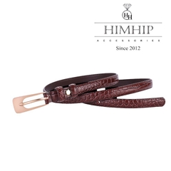 Dây Lưng HimHip Da Thật Họa Tiết Viền Nổi Sang Trọng 1.5x100cm