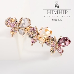 Kẹp Bấm HimHip HKCC Đính Phale Ba Bướm Thanh Lịch 2x7cm