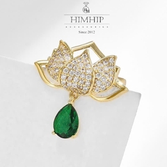 Trâm, Ghim Cài Áo Nhỏ HimHip Hoa Sen Thanh Lịch HKCC Đính Phale 2*2,5cm HPBD