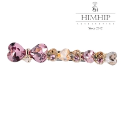 Kẹp Bấm HimHip HKCC Đính Phale Trái Tim Sang Trọng 0.7x7cm