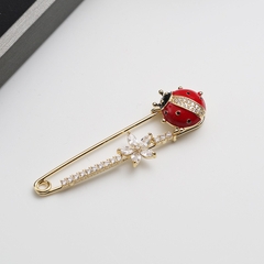 Trâm, Ghim Cài Kim Băng HimHip Bọ Rùa Đỏ Đáng Yêu HKCC Đính Phale 5.5cm