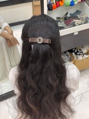 Kẹp Bấm HimHip Đính Phale Nơ Vải Nhung Thanh Lịch 2.8x9.5cm