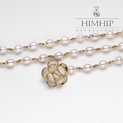 Vòng Cổ HimHip Trai Thật Mix Mặt Hoa Hồng Mix Phale Sang Trọng 60+0cm