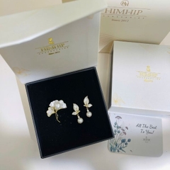 Set Quà HimHip Khuyên Tai & Cài Áo Kèm Túi Hộp Thiệp - 313
