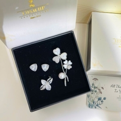 Set Quà HimHip Khuyên Tai & Cài Áo Kèm Túi Hộp Thiệp - 305