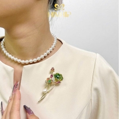 Set Quà HimHip Khuyên Tai & Cài Áo Kèm Túi Hộp Thiệp - 297