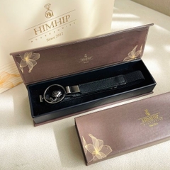 Set Quà Dây Lưng HimHip Chun Mix Da Khoá Bạc Hình Hoa Hồng Sang Trọng 1.5x66cm Kèm Túi Hộp Thiệp - 01