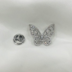 Trâm, Ghim Cài Áo HimHip Bướm Đá Sang Trọng HKCC Đính Phale 2*2,5cm