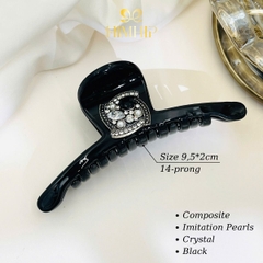 Kẹp Càng Cua HimHip Composite Mix Đá, Hạt Giả Trai Dáng Dài Thanh Lịch 2x9.5cm