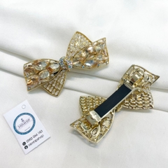 Kẹp Bấm HimHip HKCC Đính Phale Nơ Chéo Sang Trọng 3x7cm