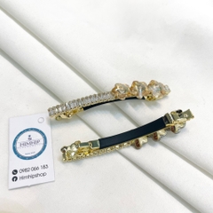 Kẹp Bấm HimHip HKCC Đính Phale Ba Hoa Sang Trọng 0.5x6cm