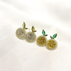 Khuyên Tai Nụ HimHip Hình Quả Cam Đáng Yêu HKCC Đính Phale 1.5cm
