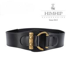 Dây Lưng HimHip Da Thật Mix Chun Khóa Móc Sang Trọng 5x78cm