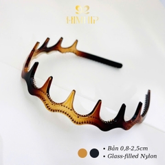 Bờm Tóc HimHip Composite Uốn Sóng Dáng Trơn Đơn Giản 2.5cm