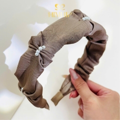 Bờm HimHip Vải Xếp Ly Phối Hạt Giả Trai 2.8cm