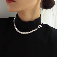 Set Trang Sức HimHip Tinh Thể Ngọc Trai Vòng Cổ 41cm, Khuyên Tai Hình Giọt Nước Đính Phale Thanh Lịch Kèm Hộp