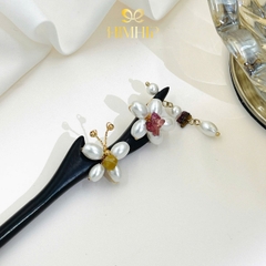 Trâm Cài Tóc HimHip Nhất Điệp Châu Hoa 18cm Kèm Hộp Phụ Kiện Áo Dài