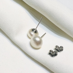 Khuyên Tai Nụ Hợp Kim Cao Cấp Mix Ngọc Trai Nước Ngọt Sang Trọng 6 ly Phụ Kiện Áo Dài HPBD