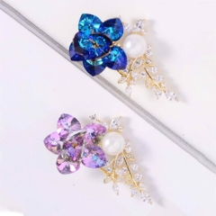 Trâm, Ghim Cài Áo HimHip Chùm Hoa Đá Thanh Lịch HKCC Mix Trai 3,5*4cm
