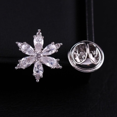 Pin Cài Áo HimHip Hoa Nhỏ 6 Cánh Thanh Lịch HKCC Đính Phale 1.5cm