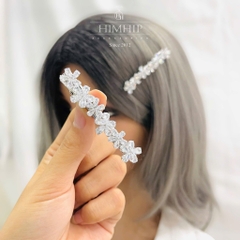 Kẹp Mỏ Vịt HimHip HKCC Đính 6 Hoa Phale Lấp Lánh 6.5x1cm