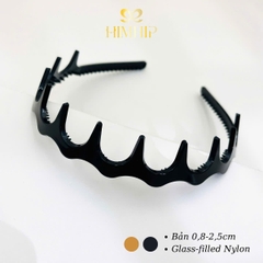 Bờm Tóc HimHip Composite Uốn Sóng Dáng Trơn Đơn Giản 2.5cm