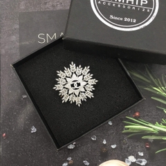 Trâm, Ghim Cài Áo HimHip Hoa Loa Kèn Sang Chảnh HKCC Đính Phale 7cm