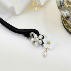 Trâm Cài Tóc HimHip Mai Trắng Đào Hồng 18.5cm Hộp Phụ Kiện Áo Dài