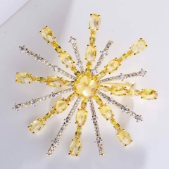 Trâm, Ghim Cài Áo HimHip Chùm Hoa Vàng Sang Trọng HKCC Đính Phale 5*5,5cm