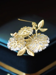 Trâm, Ghim Cài Áo HimHip 3 Hoa Cúc Hoạ Mi Thanh Lịch 3*3,5cm