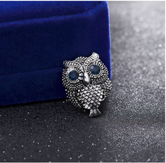 Trâm, Ghim Cài Áo HimHip Cú Mắt Xanh Độc Đáo HKCC Đính Phale 2*2,5cm