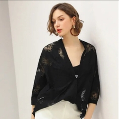 Pin Cài Áo HimHip Nơ Trắng Đá Thả Rung Rinh Sang Trọng HKCC Đính Phale 2.5cm