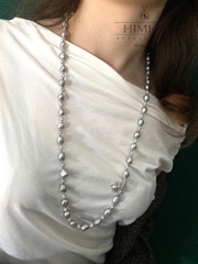 Vòng Cổ HimHip Trai Dị Khóa Mặt Thiên Nga Đính Phale Sang Trọng 79+0cm Phụ Kiện Áo Dài