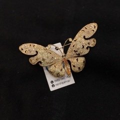 Trâm, Ghim Cài Áo HimHip Bướm Đêm Thanh Lịch HKCC Đính Phale 3,5*6,3cm