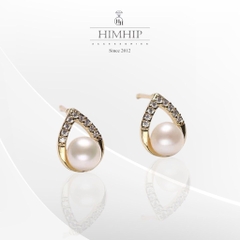 Set Quà HimHip Khăn Lụa Vuông 70x70cm & Khuyên Tai, Kẹp Tóc Kèm Túi Hộp Thiệp - 568