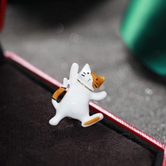 Trâm, Ghim Cài Áo HimHip Mèo Thần Tài May Mắn HKCC 1,5*3cm
