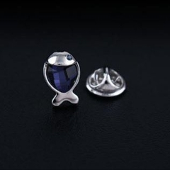 Pin Cài Áo HimHip Nam Nữ Con Cá đá Xanh Đáng Yêu HKCC Đính Phale 1cm