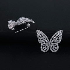 Trâm, Ghim Cài Áo HimHip Bướm Đá Sang Trọng HKCC Đính Phale 2*2,5cm