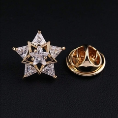 Pin Cài Áo HimHip Sao Kép Sang Trọng HKCC Đính Phale 1.5cm