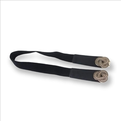 Dây Lưng HimHip Da PU Phối Chun Khoá Mặt Xoắn Sang Trọng 3x65.5cm