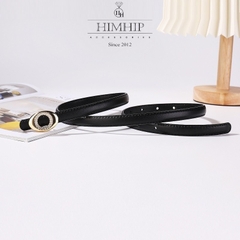 Dây Lưng HimHip Da Thật Mặt Tròn Đính Phale Sang Trọng 1.5x100cm