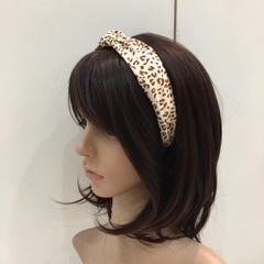 Bờm HimHip Thắt Nơ Vải Da Báo Cá Tính 3cm