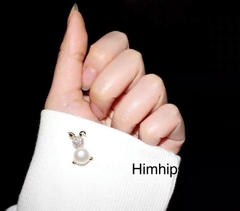 Pin Cài Áo HimHip Thỏ Mặt Phale Đáng Yêu HKCC Mix Trai 1,5 cm