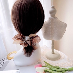 Scrunchies Nơ Vải Hoạ Tiết Hoa Nhí Thanh Lịch 5cm